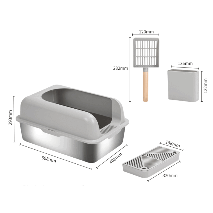 PT-07-01 Semi Enclosed Cat Litter Box