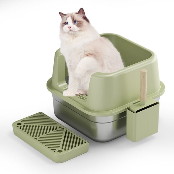 PT-07-15 Small Suqare Stainless Litter Box