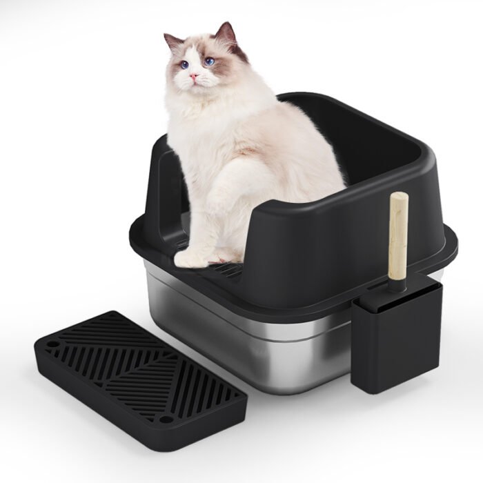 PT-07-15 Small Suqare Stainless Litter Box