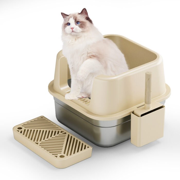 PT-07-15 Small Suqare Stainless Litter Box
