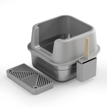 PT-07-15 Small Suqare Stainless Litter Box