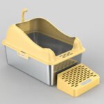 PT-07-14 Cat-Inspired Stainless Litter Box