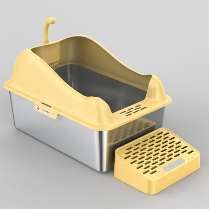 PT-07-14 Cat-Inspired Stainless Litter Box