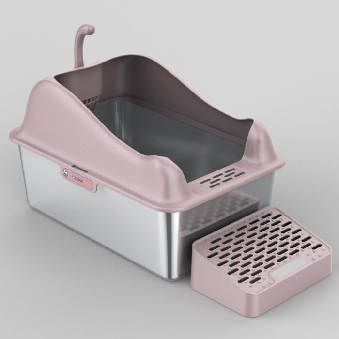 PT-07-14 Cat-Inspired Stainless Litter Box