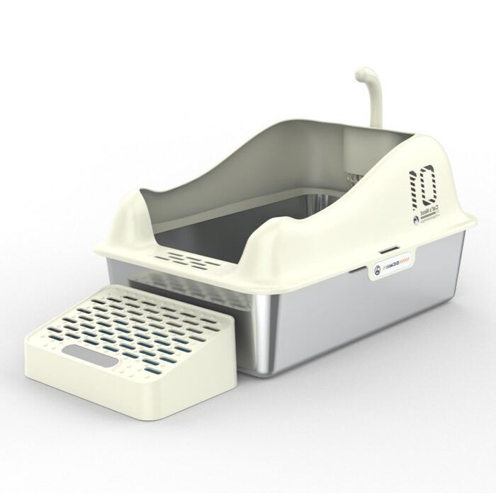 Cat-Inspired Stainless Steel Cat Litter Box