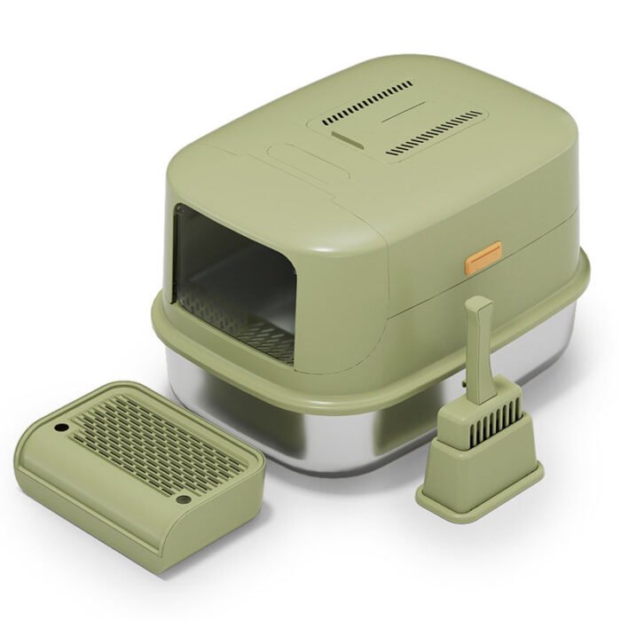 PT-07-11 Oval Full Enclosed Cat Litter Box