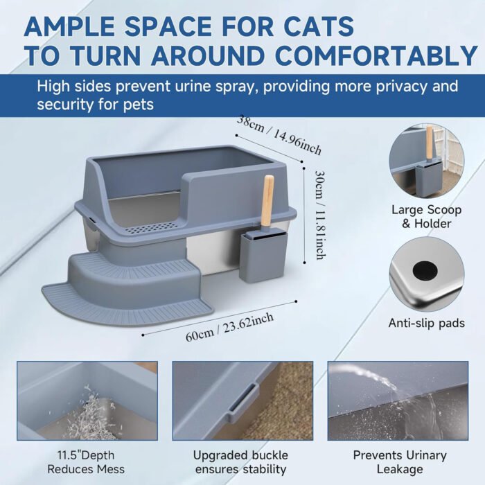PT-07-05 Tiered Footboard Cat Litter Box