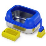 PT-07-12 Oval Side Entry Steel Litter Box