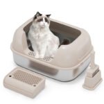 PT-07-12 Oval Side Entry Steel Litter Box