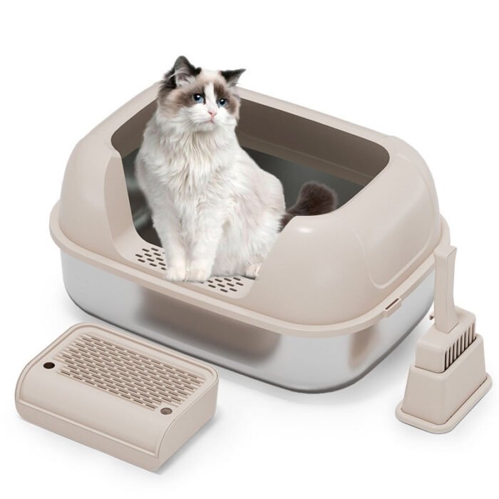 PT-07-12 Oval Side Entry Steel Litter Box