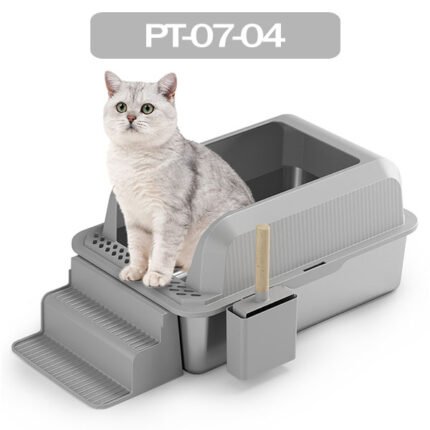 stair footboard stainless cat litter box