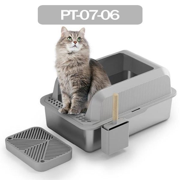 Line Side Stainless Steel Cat Litter Box