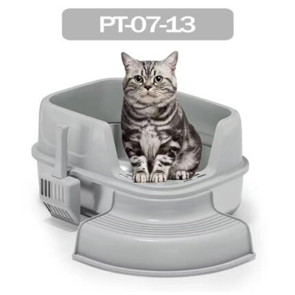 Oval Shape front entry Stainless Steel Cat Litter Box