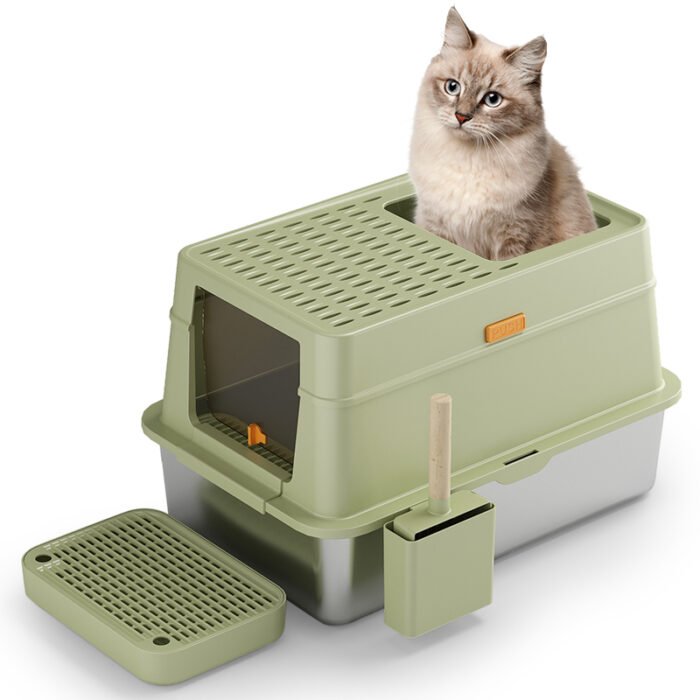 PT-07-08 XL Enclosed Stainless Litter Box