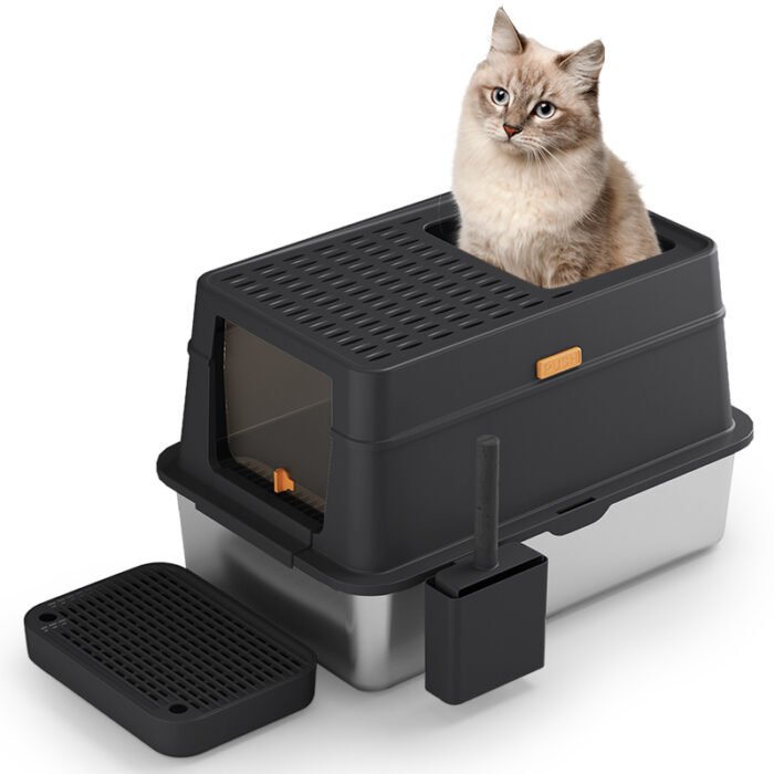 PT-07-08 XL Enclosed Stainless Litter Box