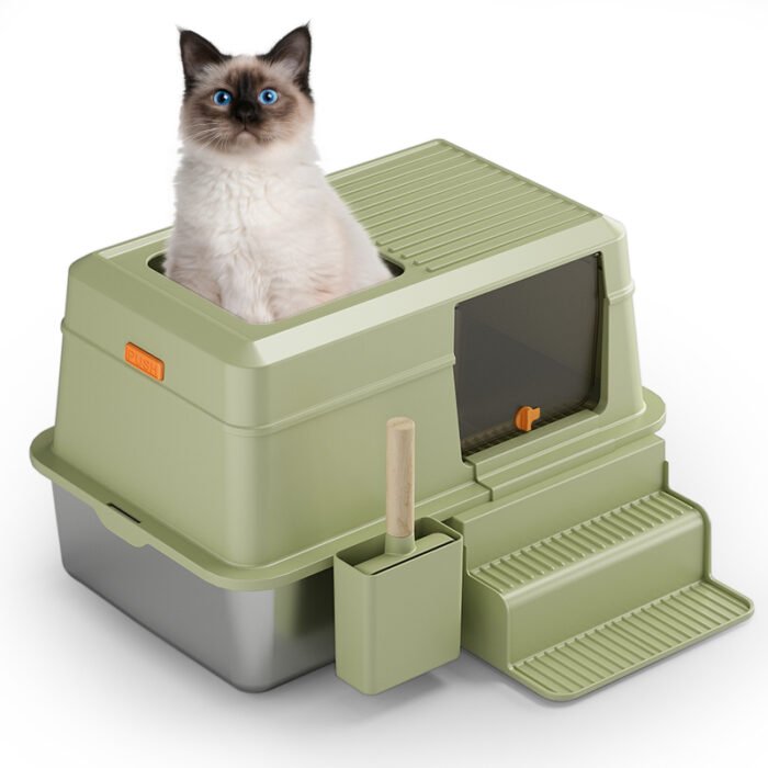 PT-07-07 Full Enclosed Stainless Litter Box