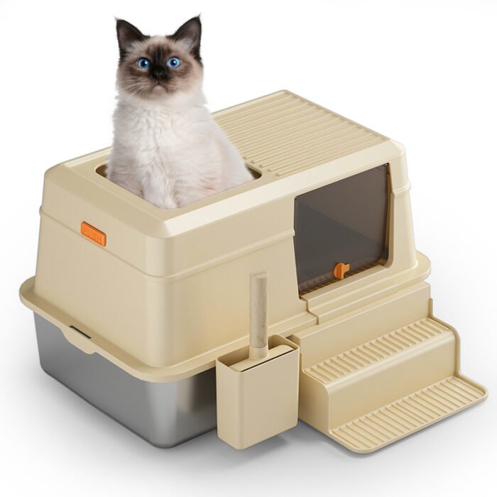 PT-07-07 Full Enclosed Stainless Litter Box