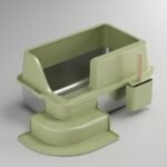 PT-07-05 Tiered Footboard Cat Litter Box