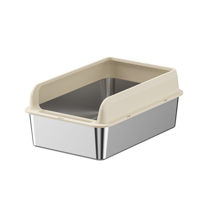 Front Entry Stainless Steel Cat Litter Box