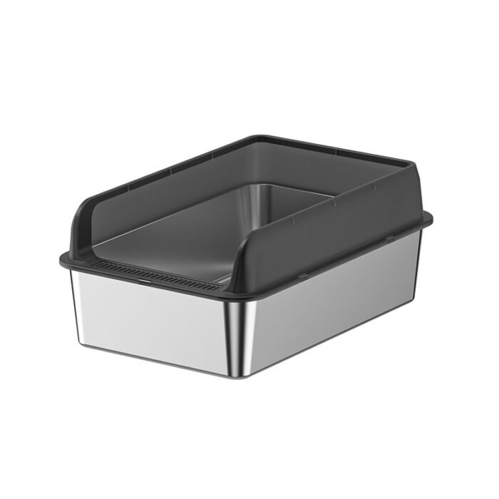 Front Entry Stainless Steel Cat Litter Box