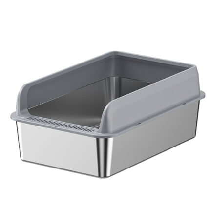 Front Entry Stainless Steel Cat Litter Box