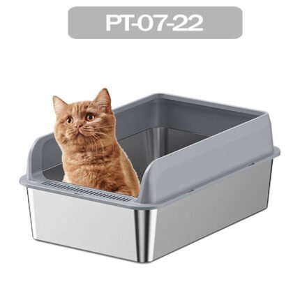 Front Entry Stainless Steel Cat Litter Box