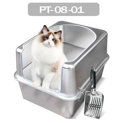 PT-08-01 Full Stainless Steel Cat Litter Box