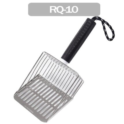 304 stainless steel cat Litter Scoop With Detachable rubber Handle