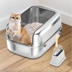 PT-08-03 Full Stainless Oval Open Cat Box