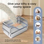 Full Stainless Steel Side Entry Cat Litter Box