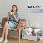 Full Stainless Steel Side Entry Cat Litter Box
