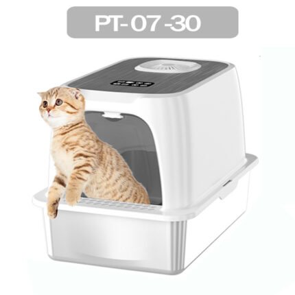 Auto Odor Removal Stainless Steel Cat Litter Box