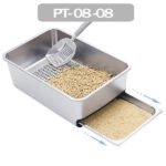 PT-08-8 Sifting Stainless Cat Litter Box