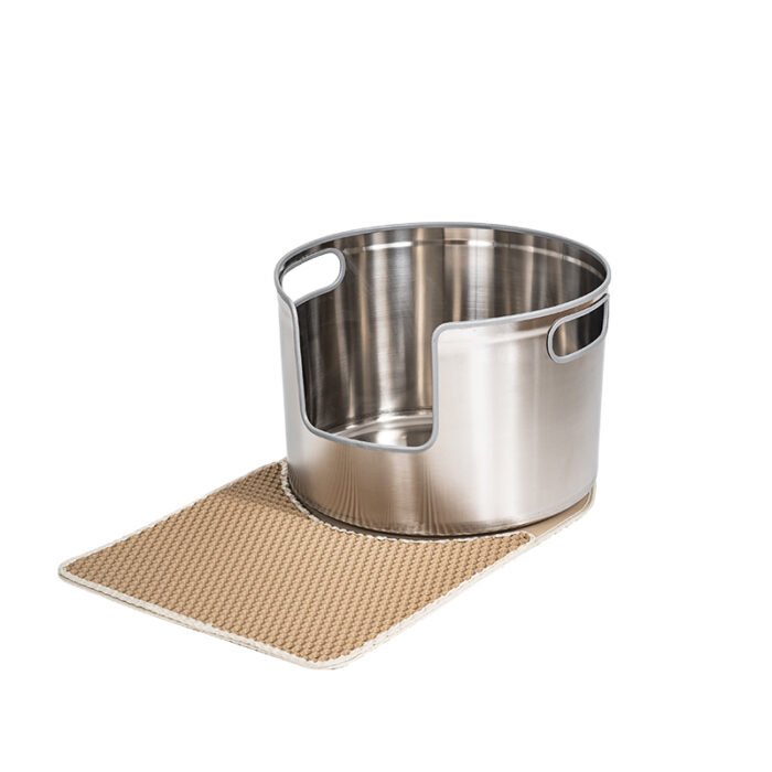 Round Stainless Steel Litter Box