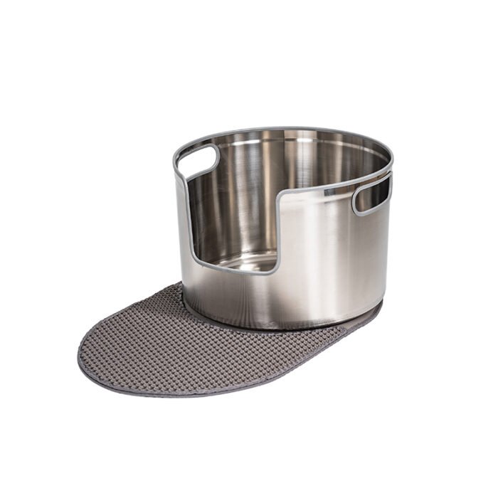 Round Stainless Steel Litter Box