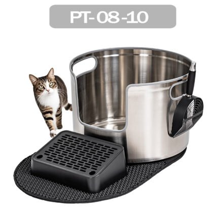 Round Stainless Steel Litter Box