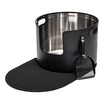PT-08-10A Painted Round Stainless Litter Box