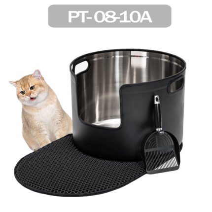 PT-08-10A Painted Round Stainless Litter Box
